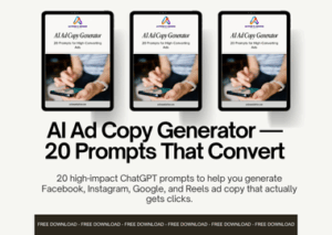 AI Ad Copy Generator — 20 Prompts That Convert (Free Download)